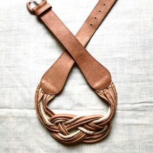 Urban Outfitters Vegan Leather & Cotton Knot Belt